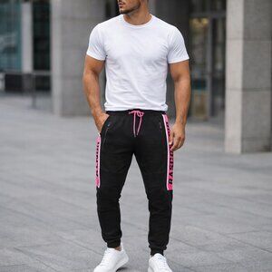 1 Rockstar suede motorcycle sweatpants